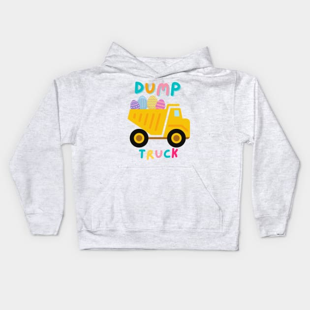 I love Dump Trucks Construction Birthday Party, Dump Truck Kids Hoodie by Johner_Clerk_Design